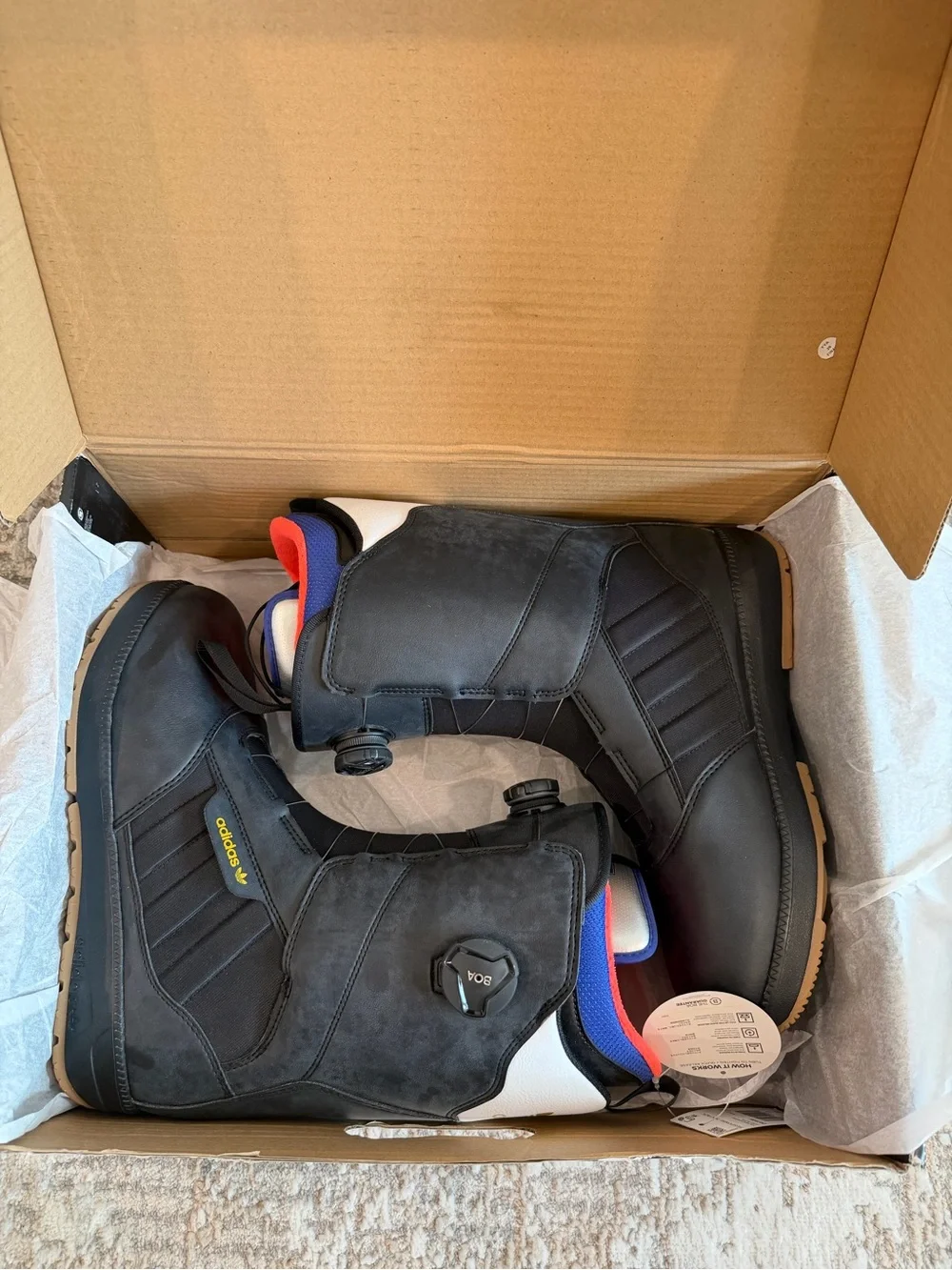 Adidas Response 3MC ADV Double Boa Black Snowboarding Boots Size 11.5 NEW! RARE!